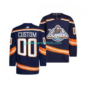 New York Islanders Custom Adidas 2022-2023 Reverse Retro Marine Authentic Shirt - Mannen